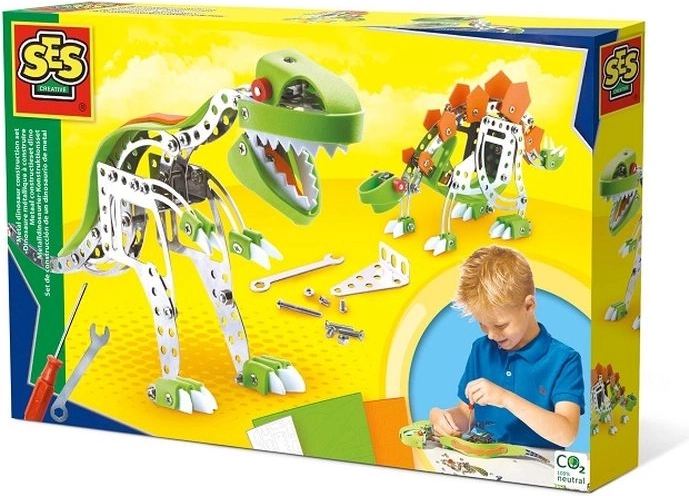 SES Creative – kit de construction en métal dinosaures
