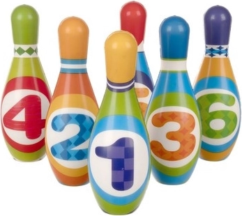 Chiffres sur les quilles pour apprendre en jouant