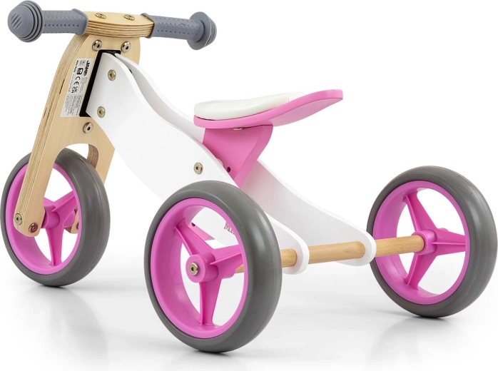 2-en-1 : tricycle stable et draisienne à deux roues