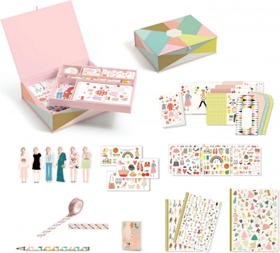 Djeco ensemble de papeterie créative avec Tina