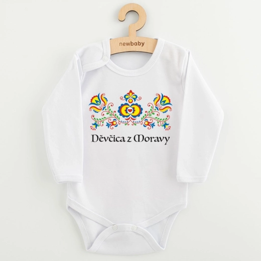 Body bébé New Baby avec motif folklorique « Jeune fille de Moravie », taille 86 (12–18 mois)