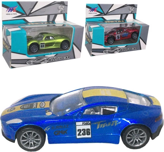 Petite voiture de course sportive en métal avec rétrofriction 8 cm - 1 pièce