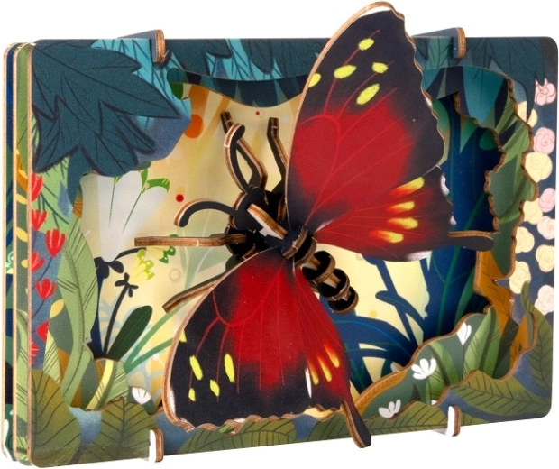 EscapeWelt puzzle en bois 3D papillon