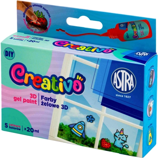Peintures Astra Creativo pour autocollants en gel 5×20 ml