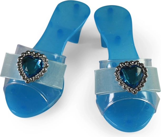 Escarpins bleus scintillants pour une démarche de princesse