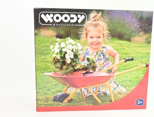 Brouette de jardin métallique pour enfants Woody rouge 77 cm