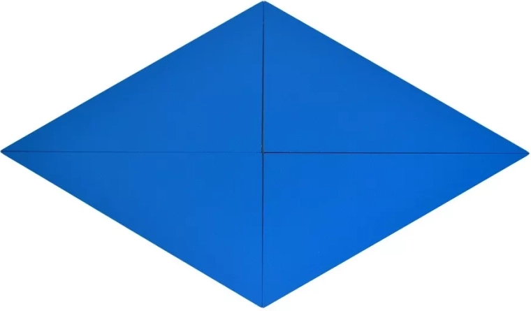 Pièces géométriques bleues pour composer des formes