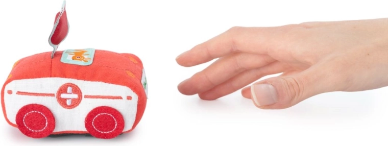 Lilliputiens ambulance en peluche à friction avec le renard Alice
