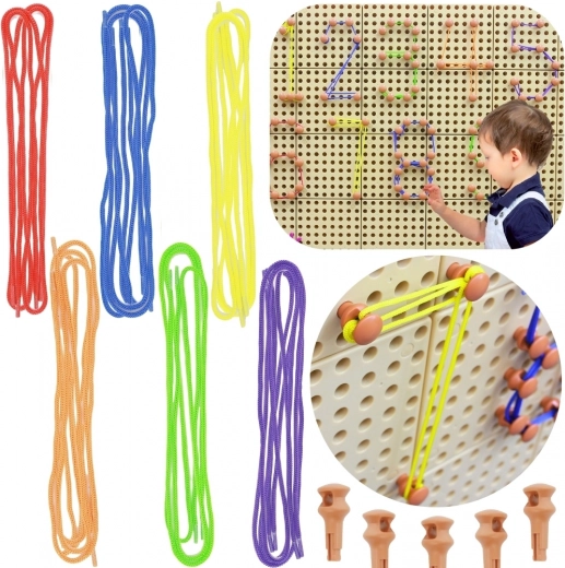 Masterkidz set de chevilles et lacets pour tableau STEM scientifique-créatif