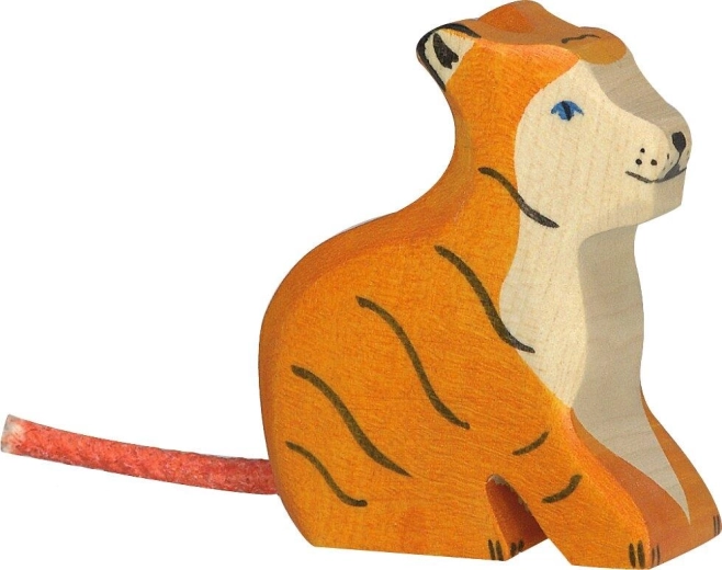 Holztiger petit tigre assis - 1 pièce