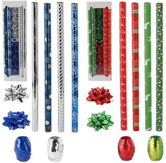 Set cadeau de Noël 70 × 200 cm mélange de motifs modernes