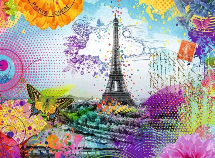 Puzzle Carte postale de Paris 500 pièces de Ravensburger