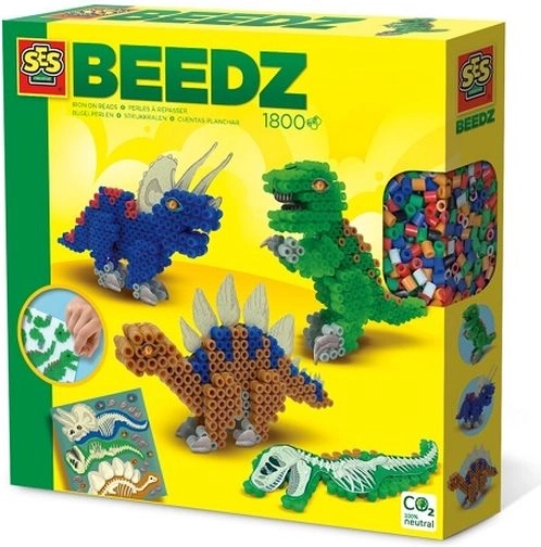 SES Creative Beedz perles à repasser dinosaures 3D