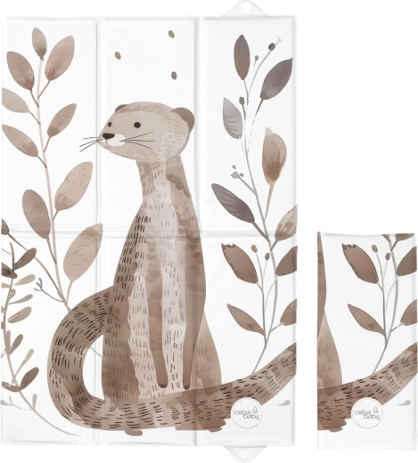 Tapis à langer de voyage Ceba Baby Basic Clever Otter 60 × 40 cm