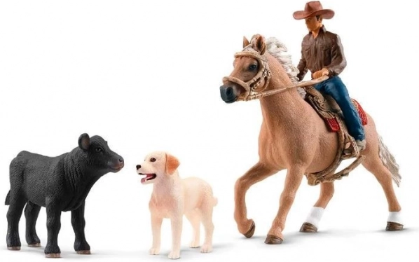 Set de figurines Aventures de cow-boy au Far West