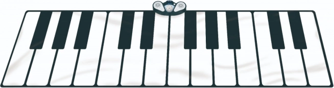 Grand tapis musical pour enfants 3+ Clavier XXL 260x74cm avec mode d'enregistrement et câble MP3