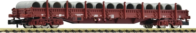 Wagon plat à ranchers de marchandises Fleischmann ČD avec bobines de fil (échelle N)