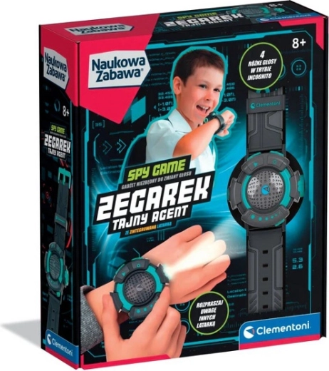 Montre d’agent secret avec modulateur de voix et lampe torche