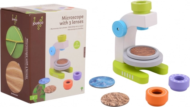 Microscope en bois avec trois lentilles Jouéco®