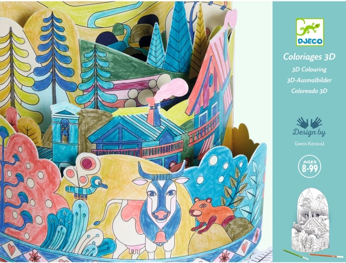 Djeco Coloriage 3D Au sommet du monde