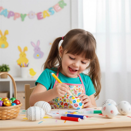 Kit de coloriage d’œufs de Pâques avec feutres