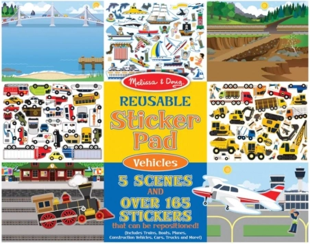 Melissa & Doug - autocollants réutilisables Véhicules