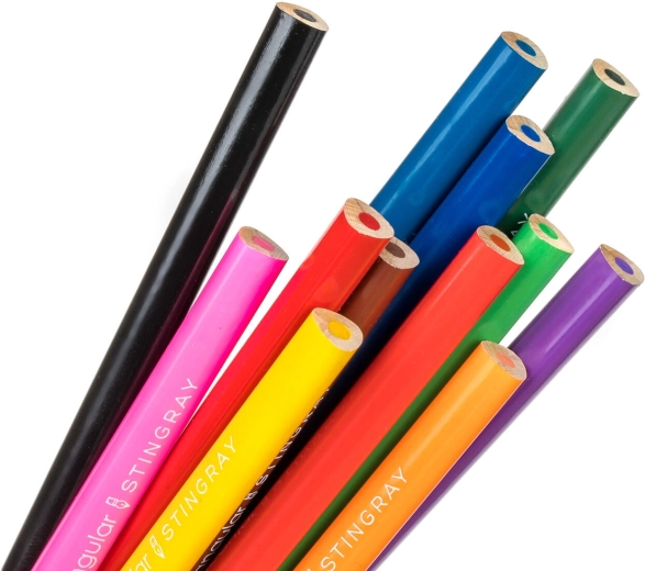 12 couleurs vives dans un set pratique