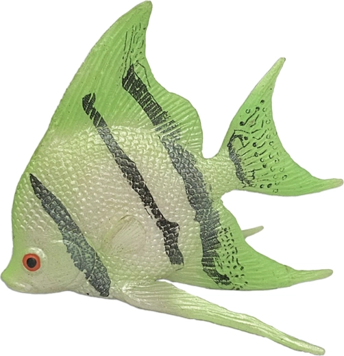 Petit poisson en caoutchouc vert 10 cm