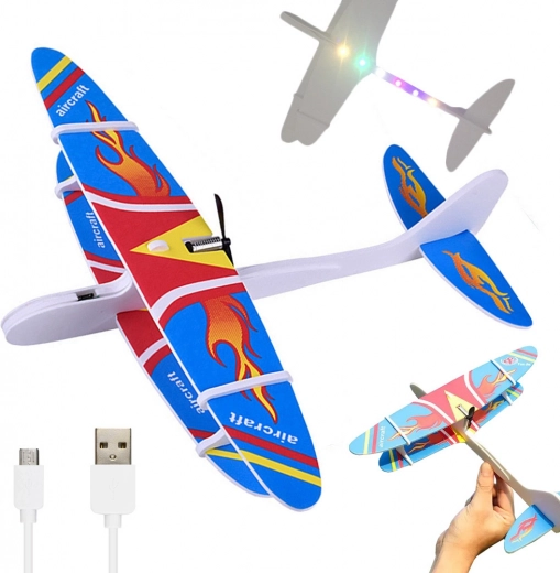 Avion LED en polystyrène avec moteur électrique