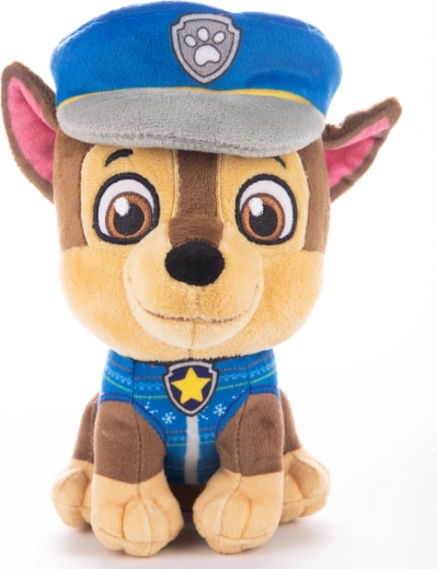 Peluche Chase de la Pat' Patrouille avec un pull de Noël, 18 cm