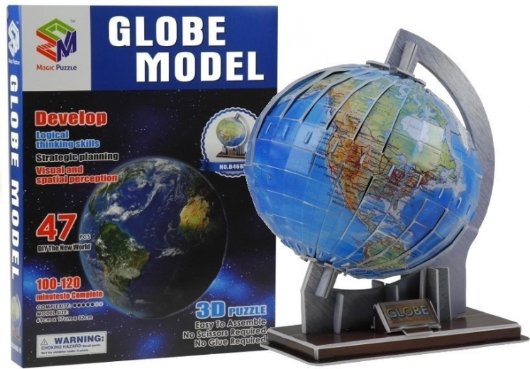 Puzzle 3D globe – modèle éducatif de la Terre