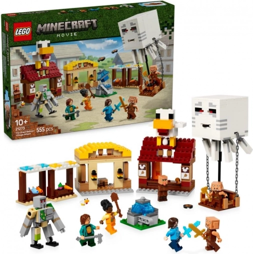 LEGO Minecraft Ballon ghast et attaque du village