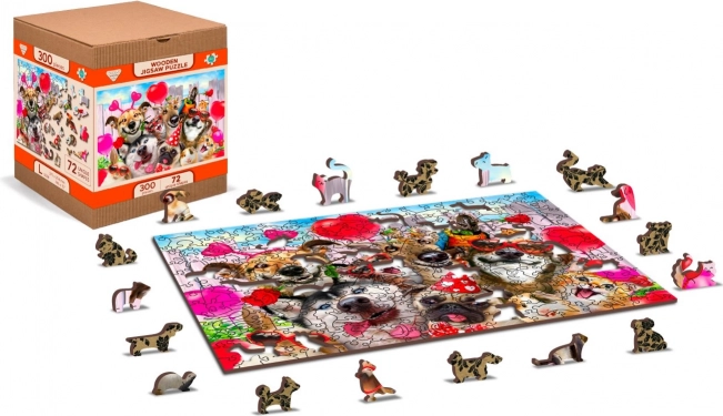 Puzzle en bois Temps pour la fête 2 en 1