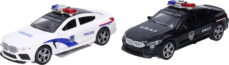 Voiture de police à friction avec effets lumineux et sonores - 1 pièce