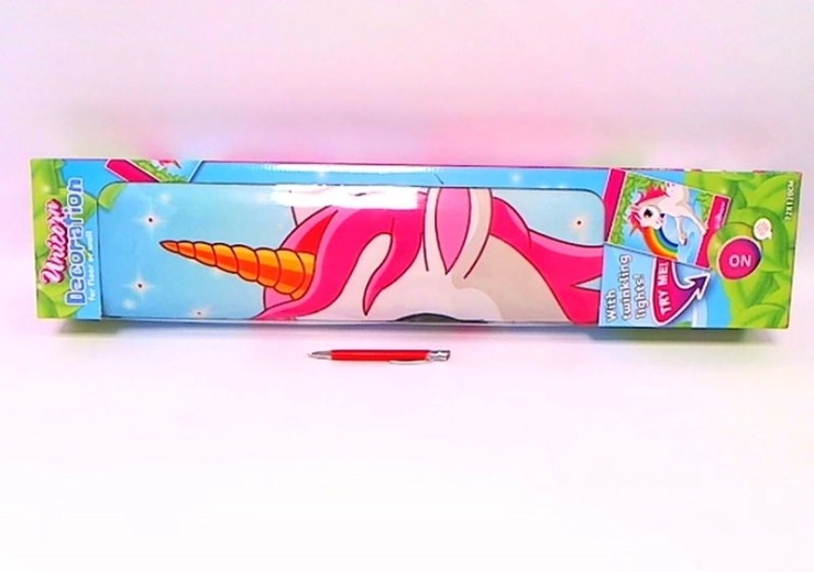 Tapis pour enfants avec licorne et lumières LED 72 × 120 cm