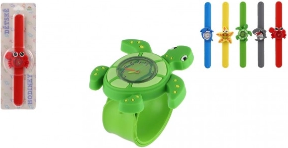 Montre enfant à enroulement automatique en silicone thème monde marin