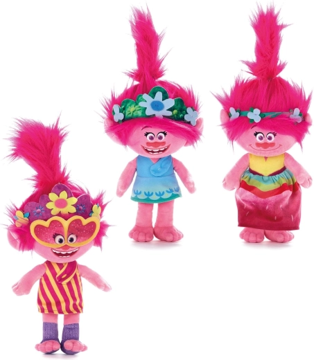 Peluche Trolls World Tour Poppy (assortiment 3 types, 25 cm) - 1 pièce