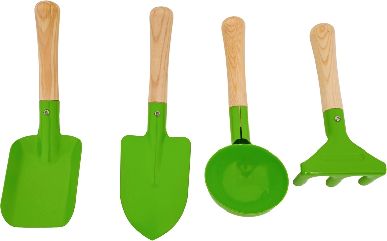 Outils métalliques résistants avec manches en bois