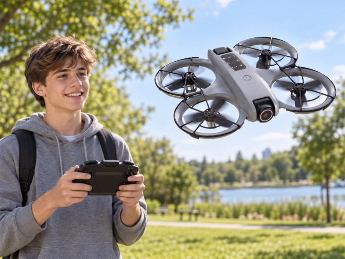 Caméra avec angle réglable depuis la télécommande