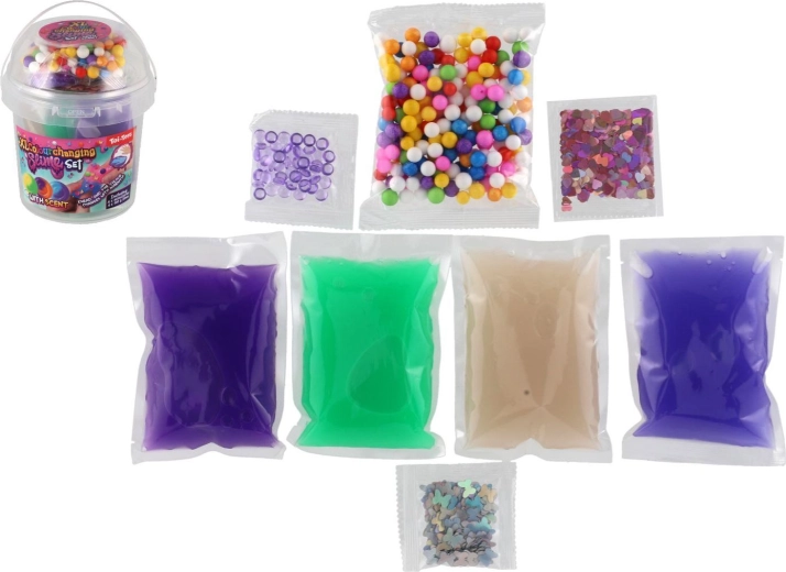 Slime avec accessoires dans une boîte en plastique, assortiment de modèles - 1 pièce