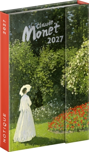Agenda hebdomadaire magnétique Notique Claude Monet 2027, 11 × 16 cm