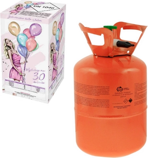 Bouteille d’hélium jetable pour 30 ballons (9")