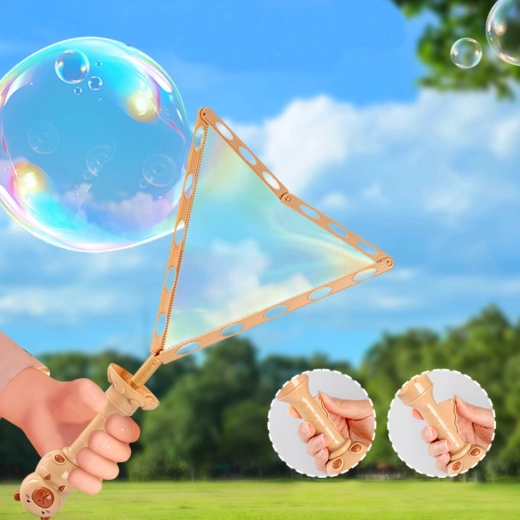 Cadre triangulaire pliable pour des méga bulles