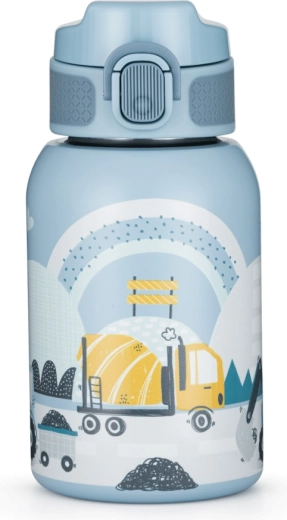 Petite&Mars gourde isotherme en acier inoxydable avec paille 350 ml Work Zone 12m+