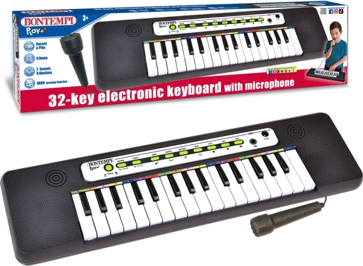 Clavier électronique Bontempi avec microphone et 32 touches