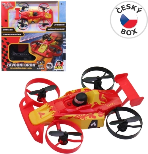 MaDe drone de course type formule 2-en-1 – roule et vole
