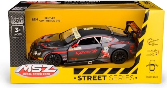 Modèle de collection Bentley Continental GT3 à l’échelle 1:24, gris