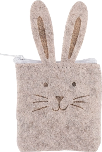 Pochette cadeau en feutrine lapin 8,5 × 14,5 cm
