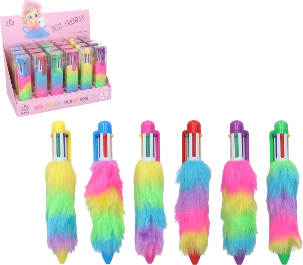 Stylo bille multicolore avec licorne - 1 pièce