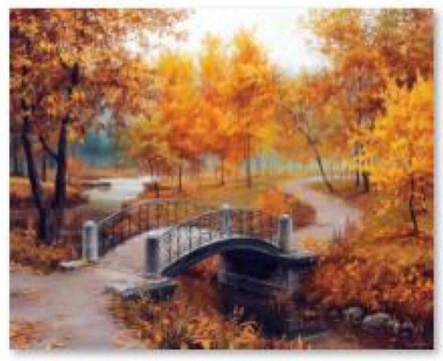Broderie diamant (diamond painting) parc en automne 40 × 30 cm - 1 pièce